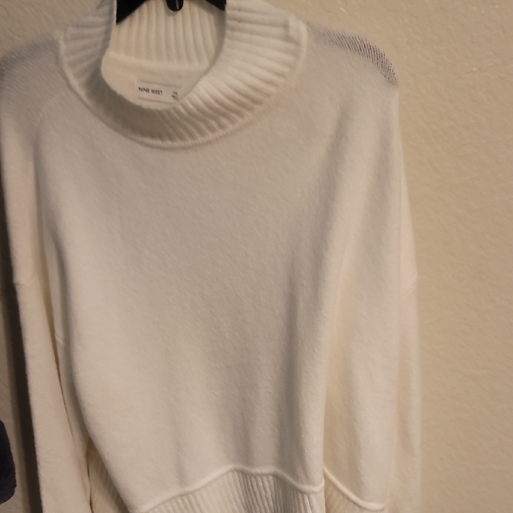 Nine West Women's Cream Cowl Neck Sweater